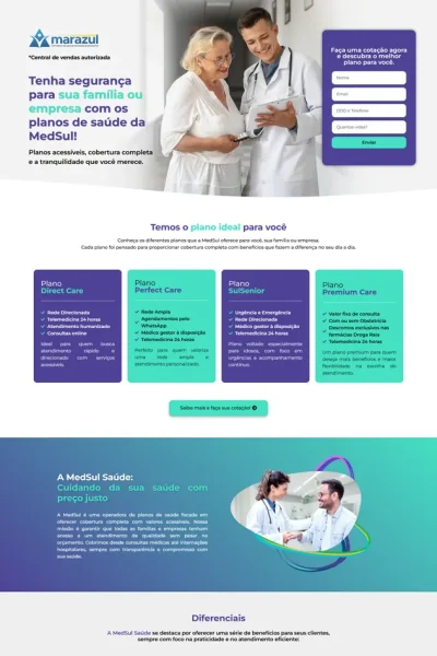 Landing Page Corretora de Planos de Saúde