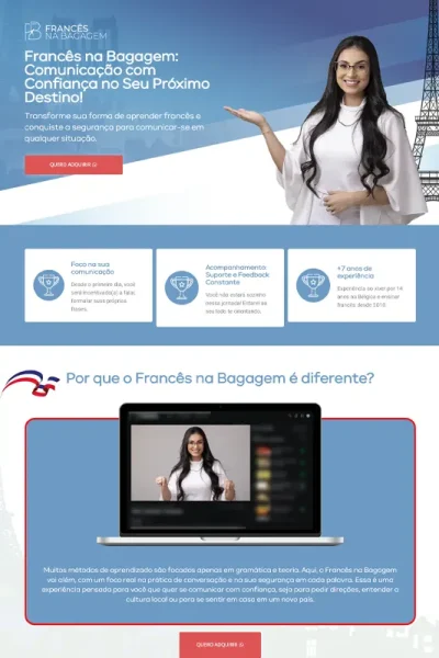 Landing Page Curso de Frances